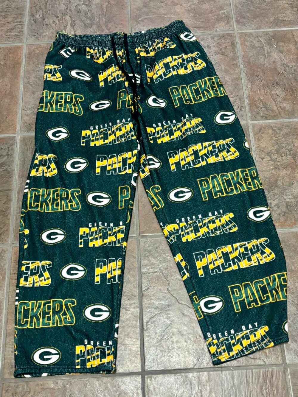 ~~Green Bay Packers NFL Fleece Pajama Pants Mens XL Sleep Lounge Bottoms Pockets